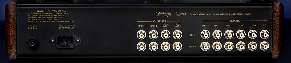 Wright Audio LT-6P Preamplifier Back